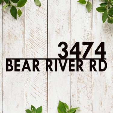 Modern House Numbers Sign | Metal Street Address Sign | Customizable Outdoor Decor | Address Plaque | Gift for Parents | New Home Gift
